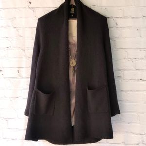 Eileen Fisher Thick Boucle Wool Cardigan